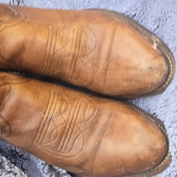 Frye Western Boots Brown Leather Vintage Size 6b - Picture 9 of 11